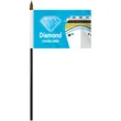 4" x 6" Single Reverse Polyester Stick Flags