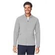 North End Men's Textured Full Zip - Left Sleeve Embroidery