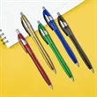 Plastic Ballpoint Click Pen with Metallic Accent