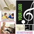 Custom Music Notebook 50 A4 Sheets