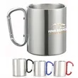 10oz Stainless Steel Camping Cup With Carabiner