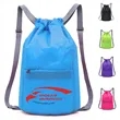 Solid Color Drawstring Backpack Leisure Travel Gym Bag