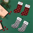 Plaid Christmas Stocking Ornament (Large)