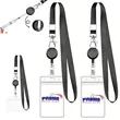 Custom Retractable Badge Lanyard with ID Card Holder