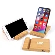 Custom Bamboo Dual Slot Phone Stand Bulk Corporate Gifts