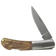 Stainless Lockback Wooden Handle Pocket Knife