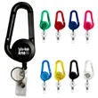 Portable Retractable ID Badge Reel Holder Carabiner Keychain
