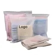 Frosted zipper reclosable plastic bag