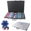 1000 Poker Chips with Aluminum Storage Case for Gambling