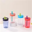 15OZ Insulation BPA-Free Plastic Tumbler with Flexible Straw