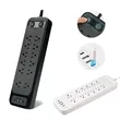 6ft Surge Protector Power Strip with 12 AC Outlet 4 USB