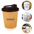 Custom Printed Double-Wall Kraft Coffee Cup with Lid