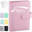 A6 PU Leather 6-Ring Binder Planner with Snap Closure