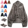 Eco-Friendly Wearable Fleece Blanket with Snap Closure