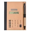 Recycled Solar Calculator with Pen, Notepad, Sticky Notes