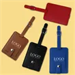 Elegant Leather Luggage Tags with A Classic Buckle Strap