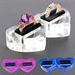 Heart-shaped Acrylic Ring Holder Display Stand