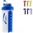 24 Oz. Portable Protein Shaker Cup With Day Pill Organizer