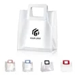 Reusable clear pvc shopping tote gift bag with handle