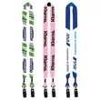 1" Double Ended Dye-Sublimated Lanyard with Metal Crimp & Me