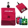 Small Golf Tee Ball Holder Pouch Bag With Clip