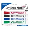 Dry-Erase Markers - 4 Pack Chisel Tip