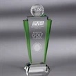 Meridian - Medium golf crystal award