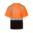 ANSI Class 2 Safety Orange T-shirt with Black Bottom