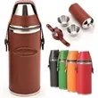 8Oz Leather Wrapped Stainless Steel Vacuum Flask