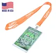 USA Made Full Color Dye Sublimation Lanyard w/ Badge holder