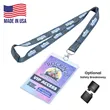 Combo USA Made Dye Sublimated Lanyard w/ ID Badge Holder