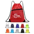 Drawstring Backpacks With Front Pocket and Earphone Hole