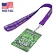USA Made Polyester Lanyard w/ PVC ID Card