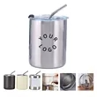 Stainless Steel Coffee Cup with Straw