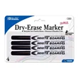 Fine Tip Dry-Erase Markers - 4 Pack Black