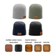 Genuine Leather Patch Beanie - Richardson R15 or R18