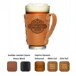 Genuine Leather Pint Sleeve with Handle - Handcrafted