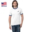 100% Cotton USA-Made Heavyweight Ringer Crew Tee