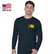 USA-Made 100% Poly Crew Performance Long Sleeve Tee