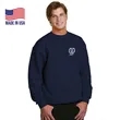 100% USA-Union Made Pre-Shrunk Crewneck Fleece