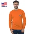 USA-Union Made Pre-Shrunk Long Sleeve Pocket Crew Tee Shirt