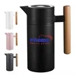 40 oz. Insulated Thermal Coffee Carafe with Wood Handle 1.2L