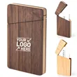 Portable Slim Wooden Business Wood Card Holder Case