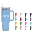 40 oz Insulated Tumbler with Handle and Straw