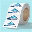 6" x 4" BOPP stickers on roll - 3.5mil