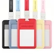 Stylish Transparent Card Holders with Lanyards - For Work ID