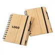 Bamboo Cover Recycled Paper Notebook With Pen