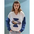 Custom Knit Varsity V-Neck Sweater