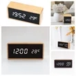 Solid Wood Carved Electronic Alarm Clock