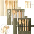 Reusable Bamboo Cutlery Set with Travel Pouch
